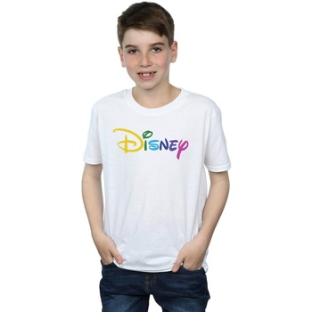 Abbigliamento Bambino T-shirt maniche corte Disney Colour Logo Bianco