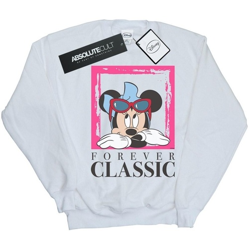 Abbigliamento Donna Felpe Disney Minnie Mouse Forever Classic Bianco
