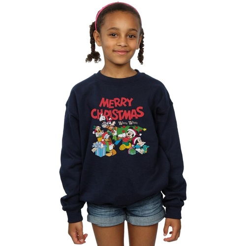 Abbigliamento Bambina Felpe Disney Mickey And Friends Winter Wishes Blu