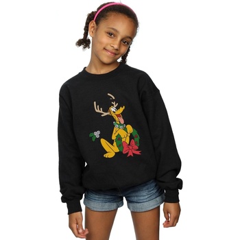 Abbigliamento Bambina Felpe Disney Pluto Christmas Reindeer Nero