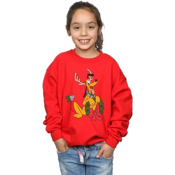 Abbigliamento Bambina Felpe Disney Pluto Christmas Reindeer Rosso