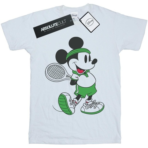 Abbigliamento Bambina T-shirts a maniche lunghe Disney Mickey Mouse Tennis Bianco