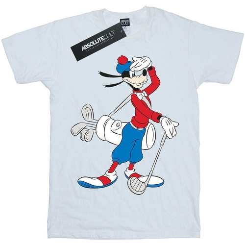 Abbigliamento Bambina T-shirts a maniche lunghe Disney Goofy Golf Bianco