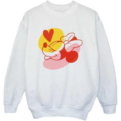 Abbigliamento Bambino Felpe Disney Minnie Mouse Tongue Heart Bianco