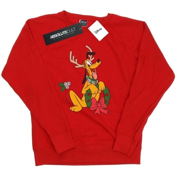 Abbigliamento Donna Felpe Disney Pluto Christmas Reindeer Rosso