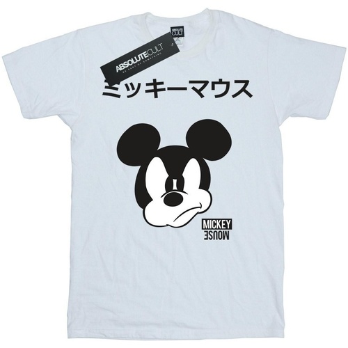 Abbigliamento Bambina T-shirts a maniche lunghe Disney Mickey Mouse Japanese Bianco