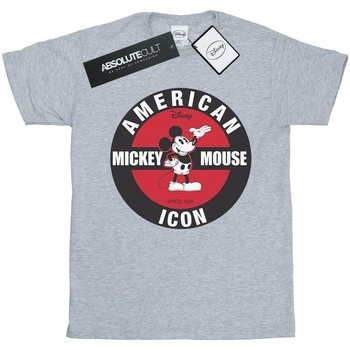 Abbigliamento Bambina T-shirts a maniche lunghe Disney Mickey Mouse American Icon Grigio
