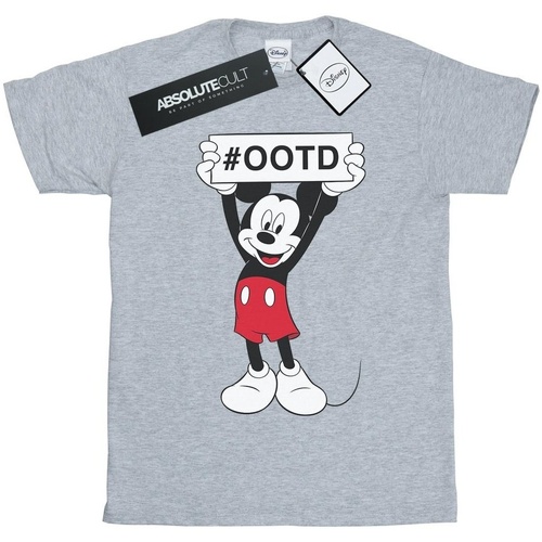 Abbigliamento Bambina T-shirts a maniche lunghe Disney Mickey MouseOutfit Of The Day Grigio
