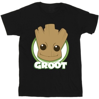 Abbigliamento Uomo T-shirts a maniche lunghe Guardians Of The Galaxy Groot Badge Nero