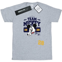 Abbigliamento Bambina T-shirts a maniche lunghe Disney Mickey Mouse Team Mickey Grigio