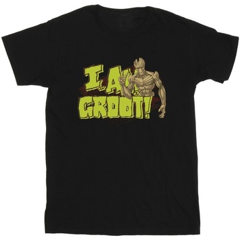 Abbigliamento Uomo T-shirts a maniche lunghe Guardians Of The Galaxy I Am Groot Nero