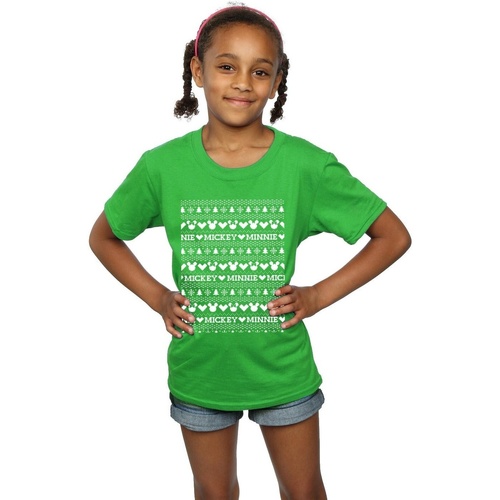 Abbigliamento Bambina T-shirts a maniche lunghe Disney BI28384 Verde