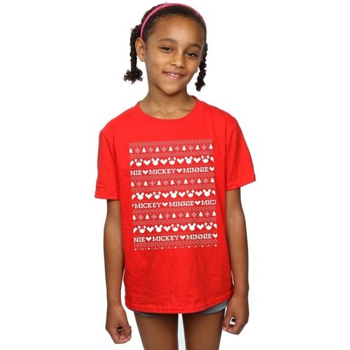 Abbigliamento Bambina T-shirts a maniche lunghe Disney BI28384 Rosso
