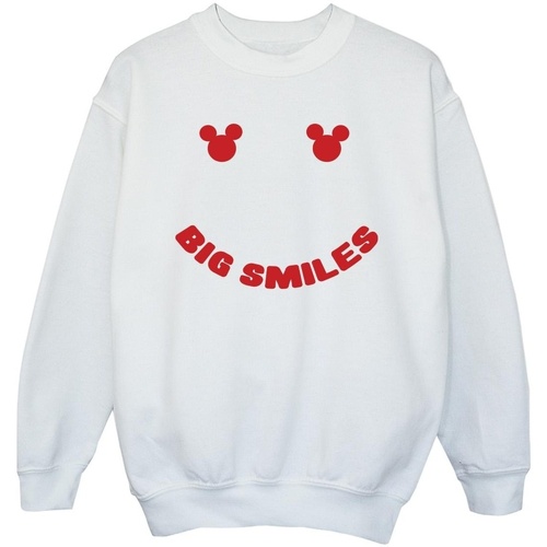 Abbigliamento Bambina Felpe Disney Mickey Mouse Big Smile Bianco