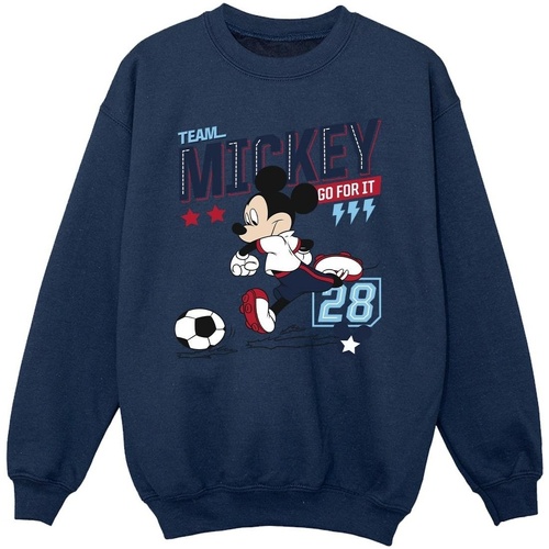 Abbigliamento Bambina Felpe Disney Mickey Mouse Team Mickey Football Blu