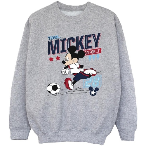 Abbigliamento Bambina Felpe Disney Mickey Mouse Team Mickey Football Grigio