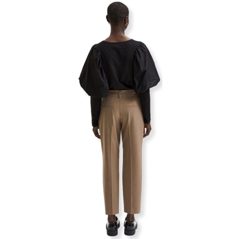 Selected W Noos Ria Trousers - Camel Marrone