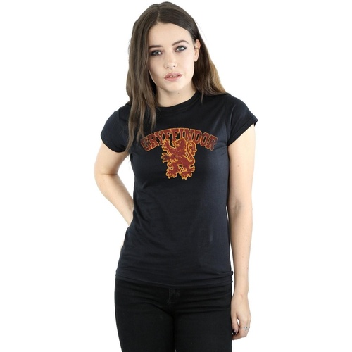 Abbigliamento Donna T-shirts a maniche lunghe Harry Potter Gryffindor Sport Emblem Nero