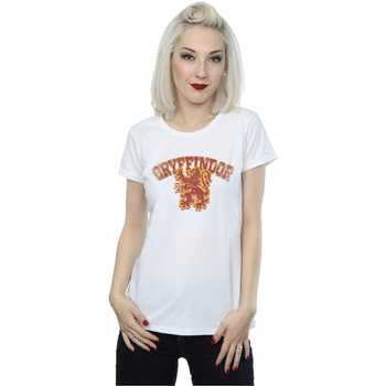 Abbigliamento Donna T-shirts a maniche lunghe Harry Potter Gryffindor Sport Emblem Bianco
