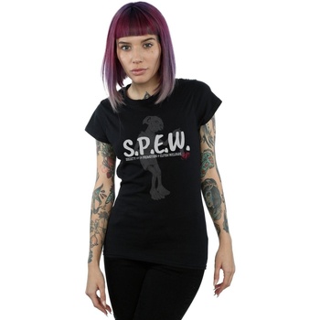 Abbigliamento Donna T-shirts a maniche lunghe Harry Potter Dobby SPEW Nero