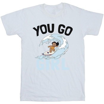 Abbigliamento Bambina T-shirts a maniche lunghe Disney Lilo And Stitch You Go Girl Bianco