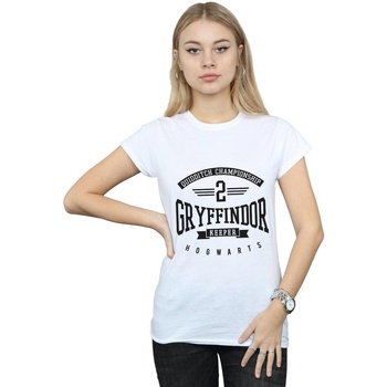 Abbigliamento Donna T-shirts a maniche lunghe Harry Potter Gryffindor Keeper Bianco