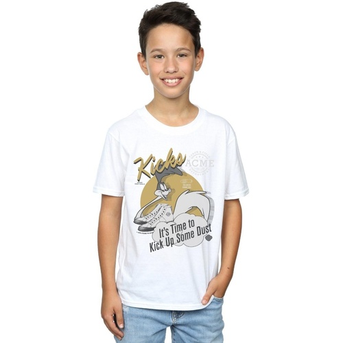 Abbigliamento Bambino T-shirt maniche corte Dessins Animés Road Runner Kicks Bianco