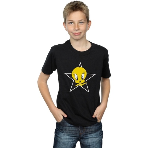 Abbigliamento Bambino T-shirt maniche corte Dessins Animés Tweety Pie Star Nero