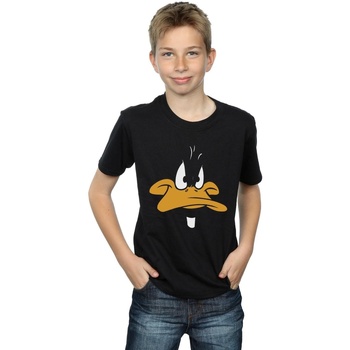 Abbigliamento Bambino T-shirt & Polo Dessins Animés Daffy Duck Big Face Nero