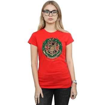 Abbigliamento Donna T-shirts a maniche lunghe Harry Potter Christmas Wreath Rosso