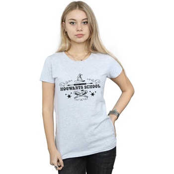 Abbigliamento Donna T-shirts a maniche lunghe Harry Potter Hogwarts First Year Grigio