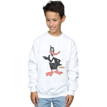 Abbigliamento Bambino Felpe Dessins Animés Daffy Duck Distressed Bianco