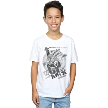 Abbigliamento Bambino T-shirt maniche corte Dessins Animés Bugs Bunny What's Up Rock Bianco