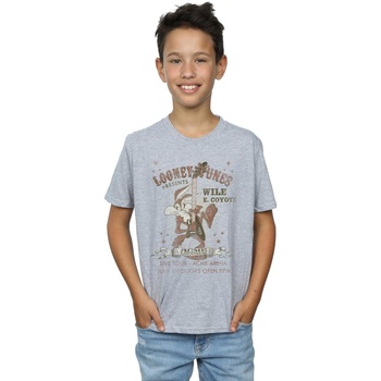 Abbigliamento Bambino T-shirt maniche corte Dessins Animés Wile E Coyote Guitar Grigio