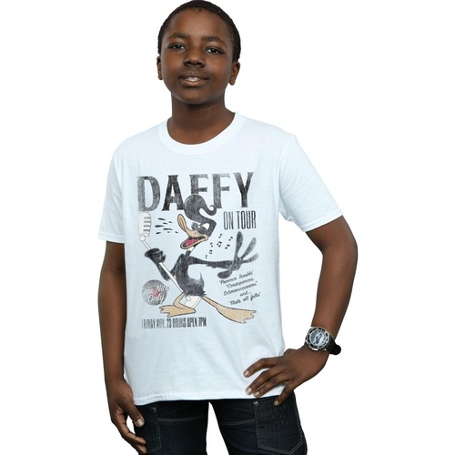 Abbigliamento Bambino T-shirt maniche corte Dessins Animés Daffy Duck Concert Bianco