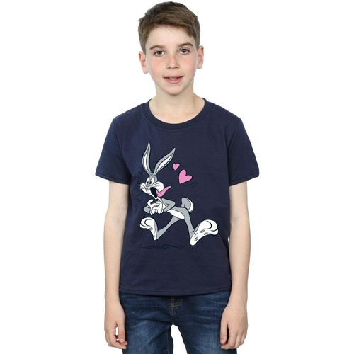 Abbigliamento Bambino T-shirt maniche corte Dessins Animés Bugs Bunny In Love Blu
