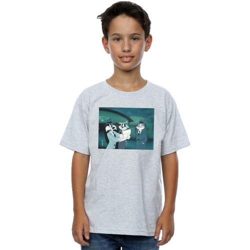 Abbigliamento Bambino T-shirt maniche corte Dessins Animés Bugs Bunny Sylvester Letter Grigio