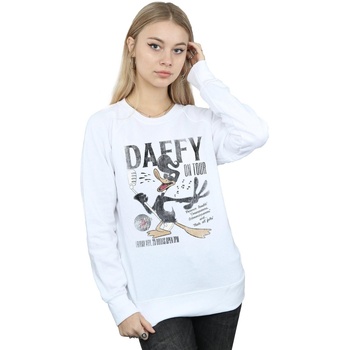 Abbigliamento Donna Felpe Dessins Animés Daffy Duck Concert Bianco