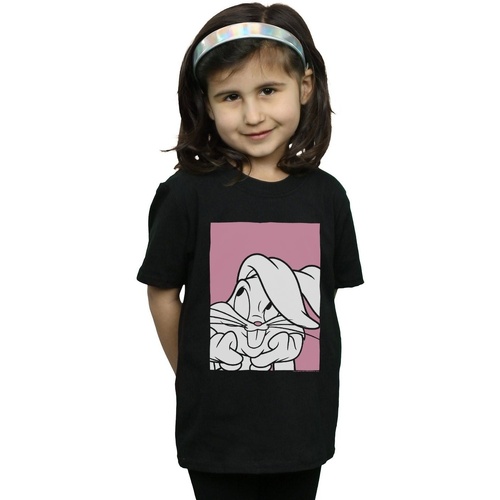 Abbigliamento Bambina T-shirts a maniche lunghe Dessins Animés Bugs Bunny Adore Nero