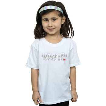 Abbigliamento Bambina T-shirts a maniche lunghe Dessins Animés Bugs Bunny Colour Code Bianco