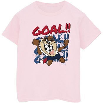 Abbigliamento Bambino T-shirt maniche corte Dessins Animés Taz Goal Goal Goal Rosso