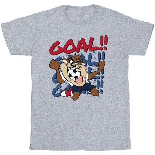 Abbigliamento Bambino T-shirt maniche corte Dessins Animés Taz Goal Goal Goal Grigio