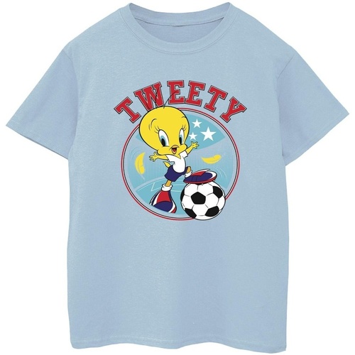 Abbigliamento Bambino T-shirt maniche corte Dessins Animés Tweety Football Circle Blu