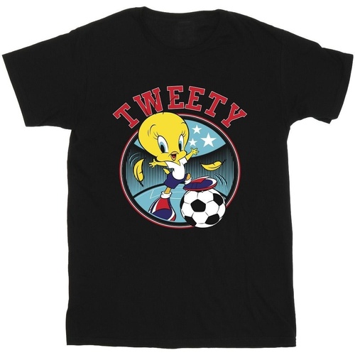 Abbigliamento Bambino T-shirt & Polo Dessins Animés Tweety Football Circle Nero