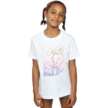 Abbigliamento Bambina T-shirts a maniche lunghe Dessins Animés BI24691 Bianco