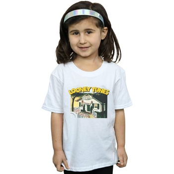 Abbigliamento Bambina T-shirts a maniche lunghe Dessins Animés Elmer Fudd Welcome Easter Rabbit Bianco