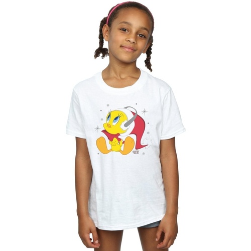 Abbigliamento Bambina T-shirts a maniche lunghe Dessins Animés BI24695 Bianco