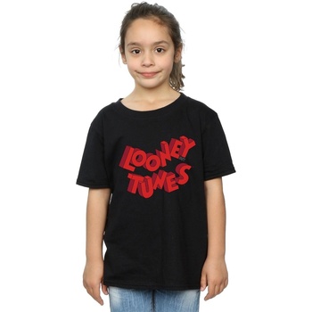 Abbigliamento Bambina T-shirts a maniche lunghe Dessins Animés 3D Logo Nero