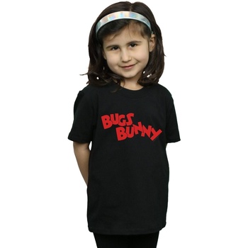 Abbigliamento Bambina T-shirts a maniche lunghe Dessins Animés Bugs Bunny Name Nero