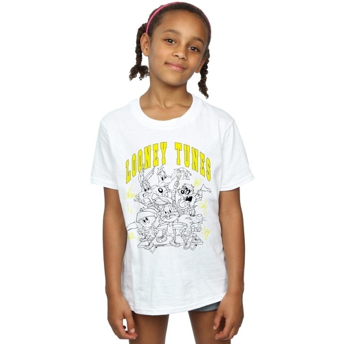 Abbigliamento Bambina T-shirts a maniche lunghe Dessins Animés BI24788 Bianco